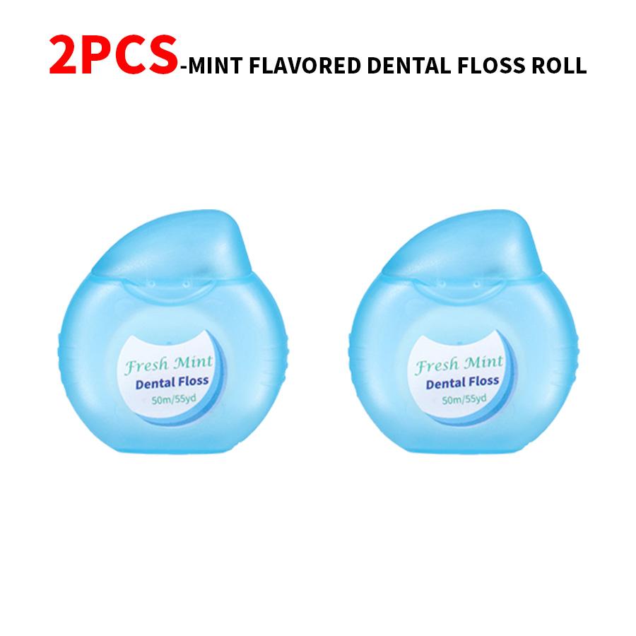 

2 pieces, 6 pieces, 12 pieces - Mint dental floss roll -50 meters/piece