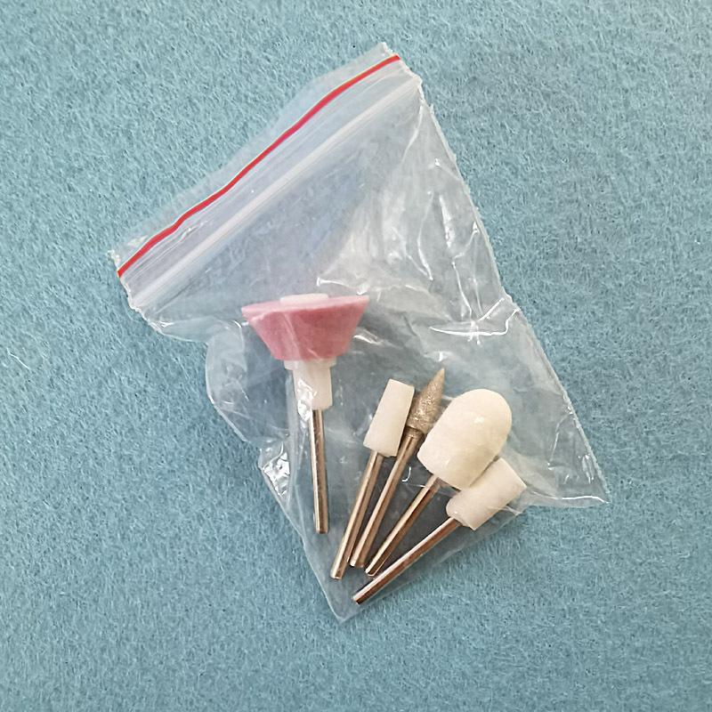 3/4/5Pcs Nail Drill Bits Set With Assorted Grinding Heads Clear Case For Diy Manicure Pedicure Polishing