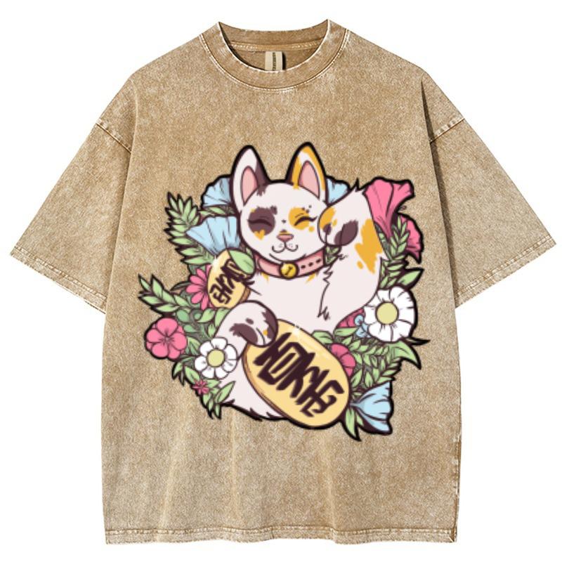 

Милая женская футболка с принтом мультяшного щенка, оверсайз, свободного кроя, модная, с коротким рукавом, выстиранная, повседневная базовая футболка, летняя футболка 3XL