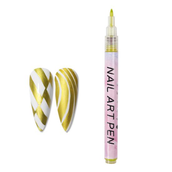 12 Colors Nail Art Pen Set Gel Painting Liner Pen Waterproof Quick Dry DIY Nail Marker Graffiti Dot Gel Pencil for Home Salon