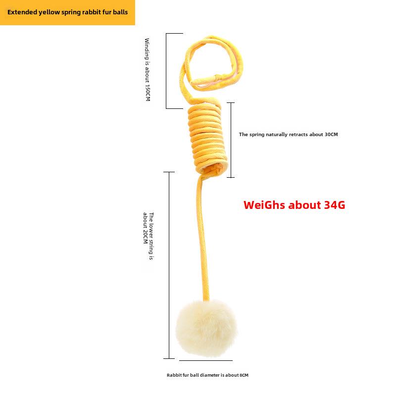 

Игрушка для кошек Spring Rabbit Hair Ball с присоской и выдвижной подвеской