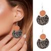 Wood Earrings With Artisanal Crafted Geometric Pattern Natural Materials Comfortable Daily Wear Fashion Accessories