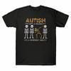 Skeleton Autism It's Not A Disability It's A Different Ability Retro Men T Shirt