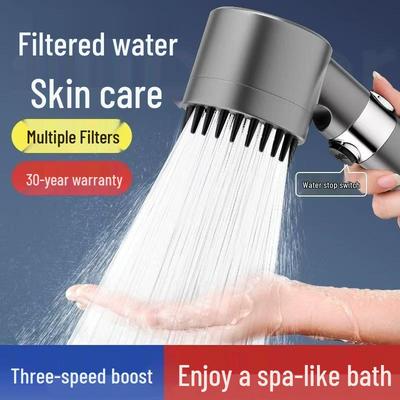 Luxury Pressurized Massage Shower Head with Powerful Filtration and Spray Nozzle