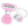 5 Blade Mini Travel Razor For Women With Aloe Vera & Vitamin E Strip, Reusable Body & Face Hair Removal Razor For Legs, Arms, Underarms & Bikini Li