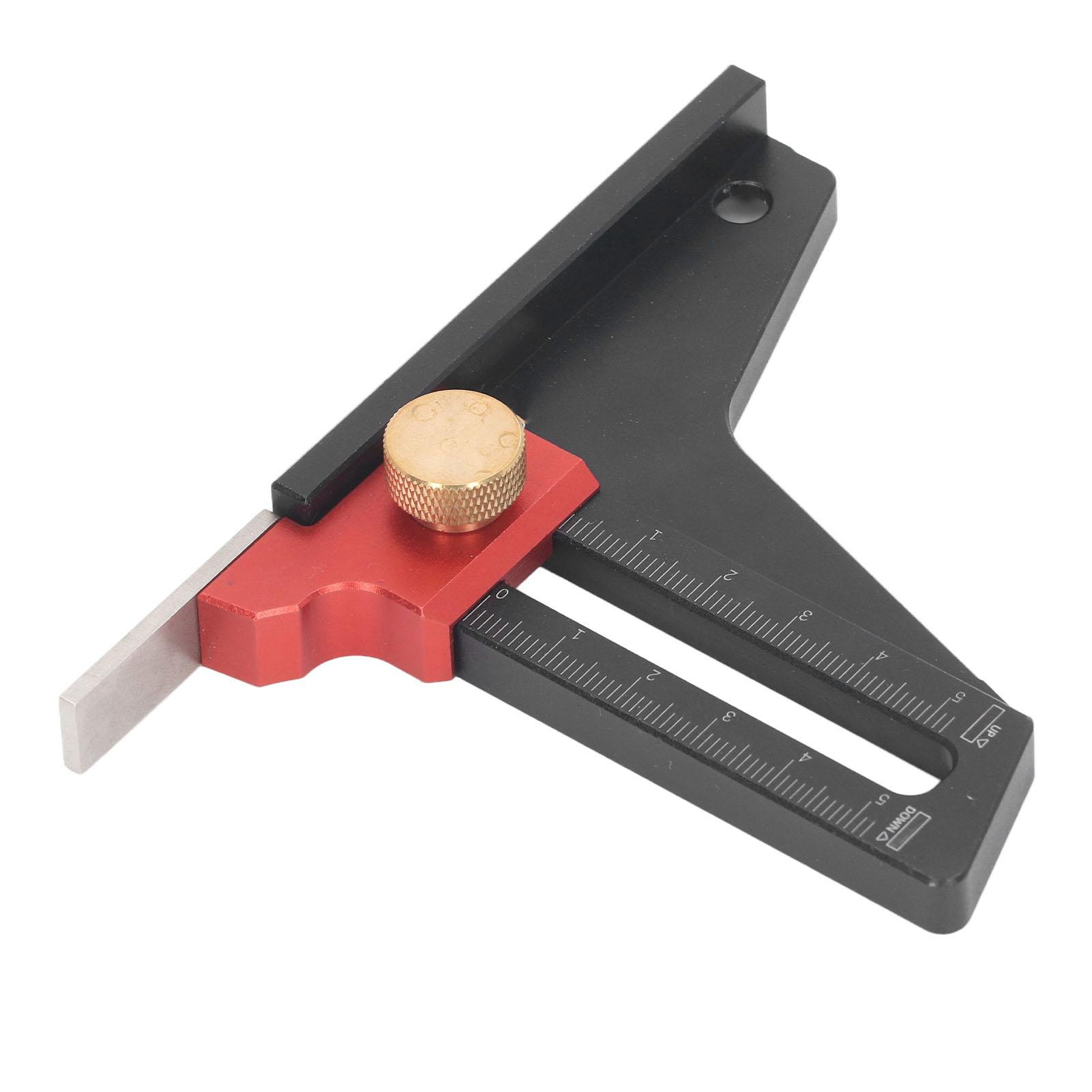 

Измеритель высоты алюминиевого сплава для деревообрабатывающей пилы, измеритель высоты, линейка для измерения глубины красный