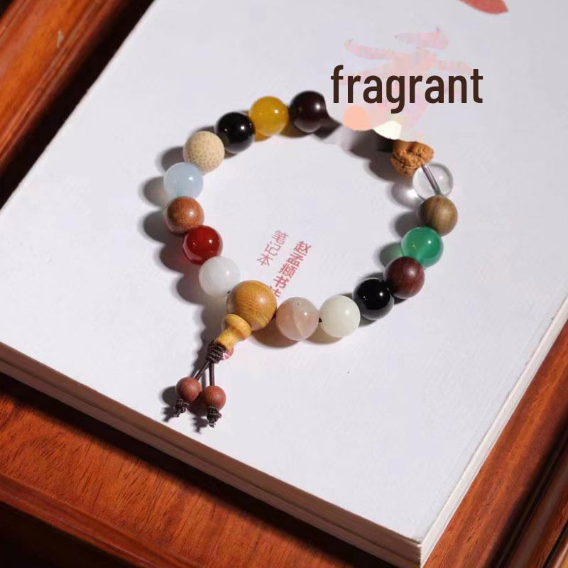 Lingyin Style Duobao Bodhi Beads Rosary Bracelet, 18-Seed Design.