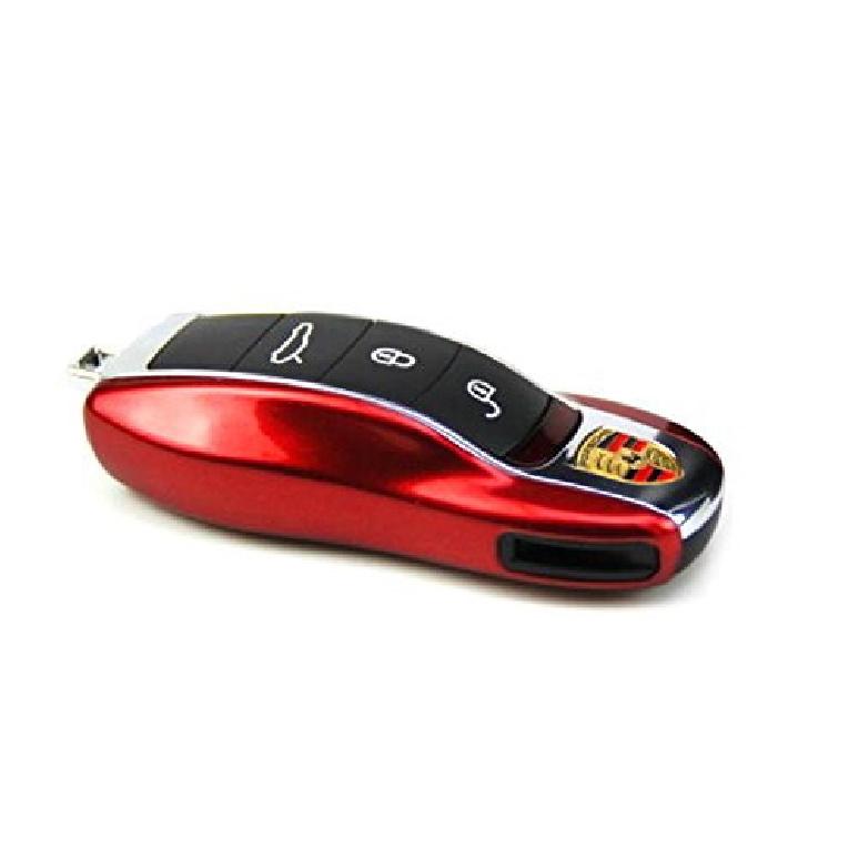 Red Remote Smart Key Shell Holder Cover For Porsche Cayenne Panamera Macan 911