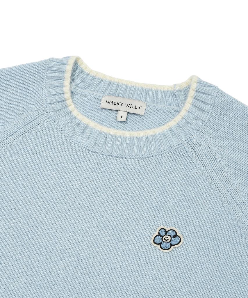 WACKY WILLY Women'S Lily Patch Color Block Pullover Blue