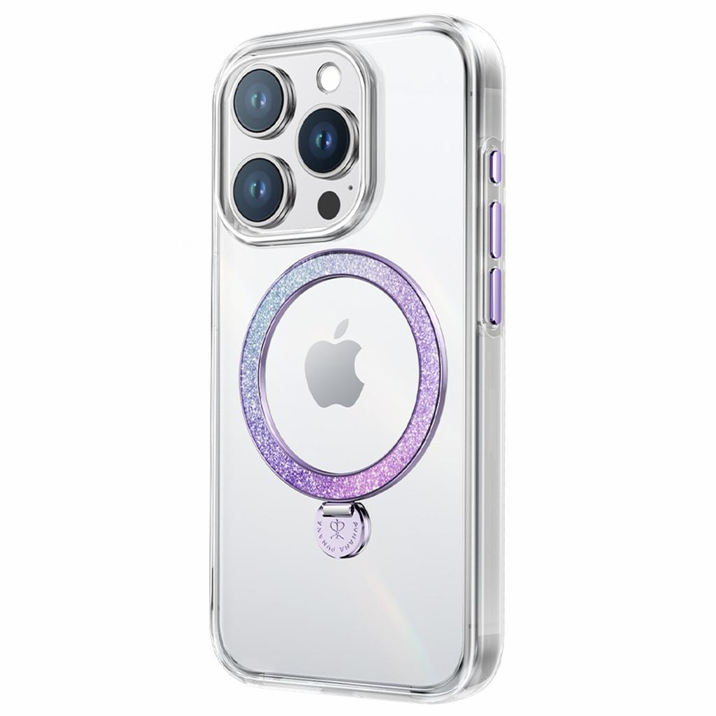 PYNANA PN-16G2 For iPhone 16 Pro Clear Case Kickstand TPU+PC Phone Cover Compatible with MagSafe