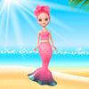 20CM Mini Colorful Glare Mermaid Princess Doll Girls Toy 3D Big Eyes BJD Princess Full Outfits  Dresses Collection Childrens Doll Gift