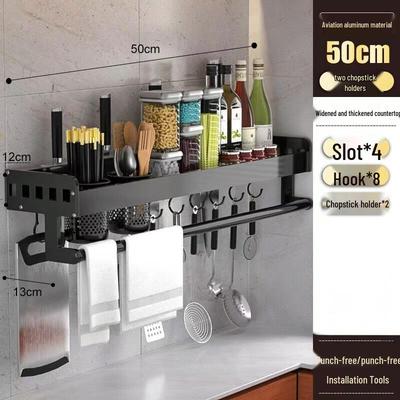 Punch-Free Wall-Mounted Kitchen Organizer