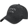 John   Baseball Cap Washed Denim Adult Dad Hat Breathable Outdoor Casual Golf Cap
