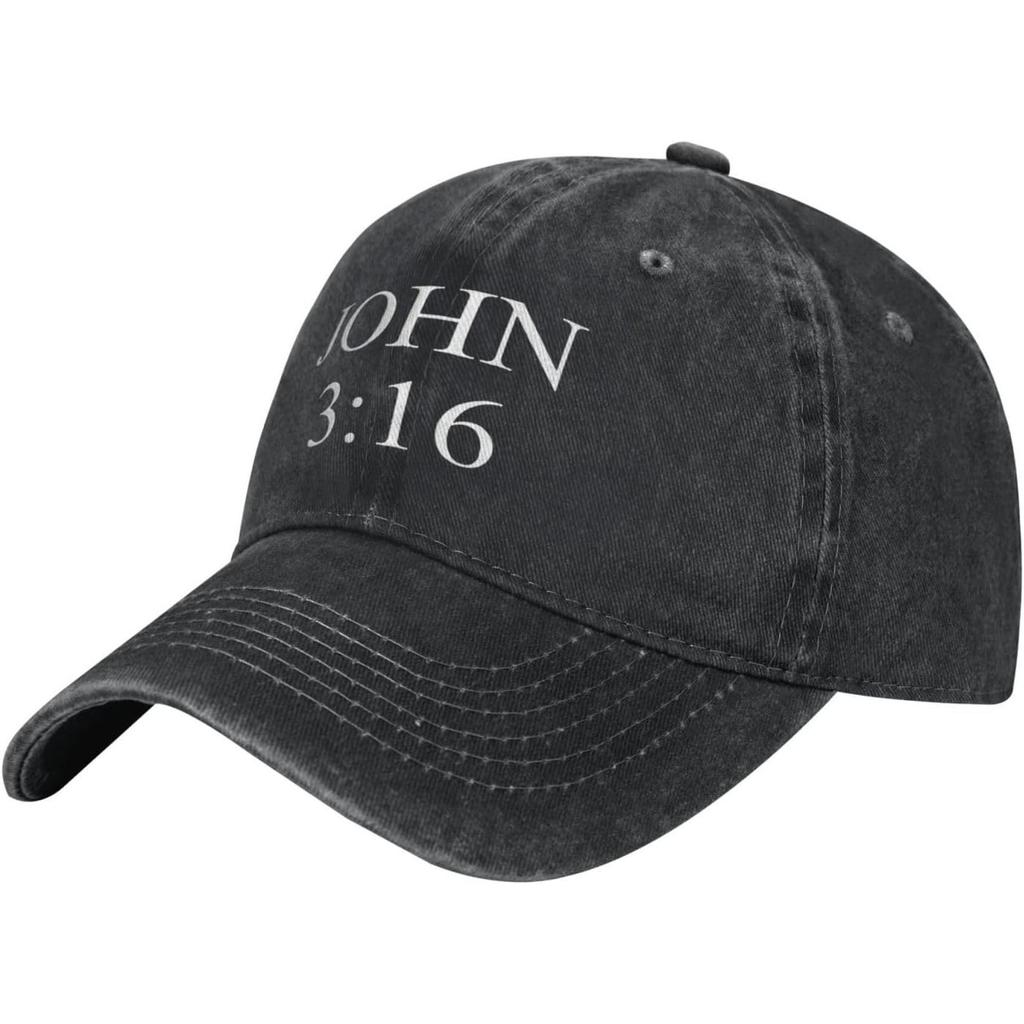 John   Baseball Cap Washed Denim Adult Dad Hat Breathable Outdoor Casual Golf Cap