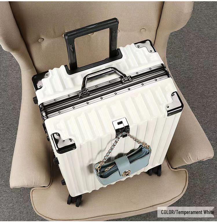 Großvolumiger geräuscharmer Spinner Aluminiumkoffer - 24" sturzsichere Reisetasche, 20" Handgepäck