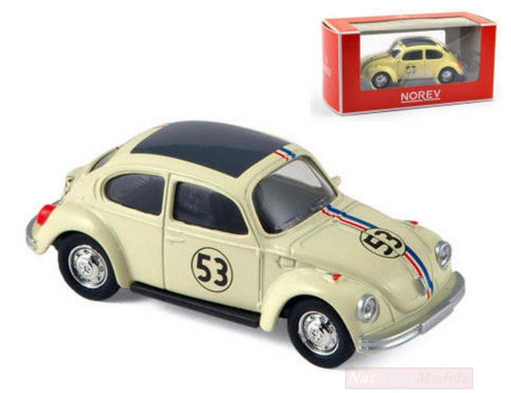 Norev Volkswagen Beetle 1303 1973 Ivory Diecast Miniature Car 1/54