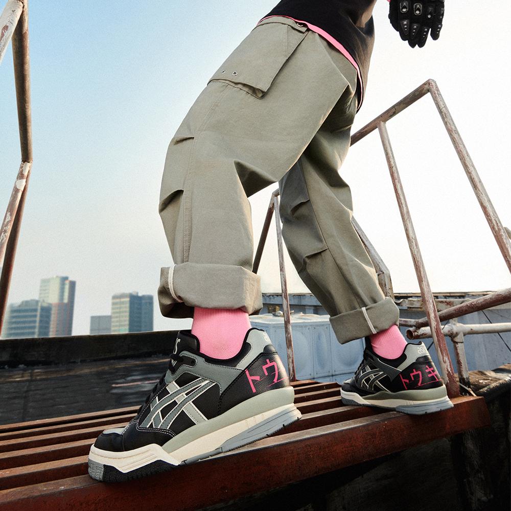 Asics Buty Sportowe Gel-Spotlyte Low Tokyo Retro Koszykarskie Unisex Sneakersy Czarne Szare 1203A233-020