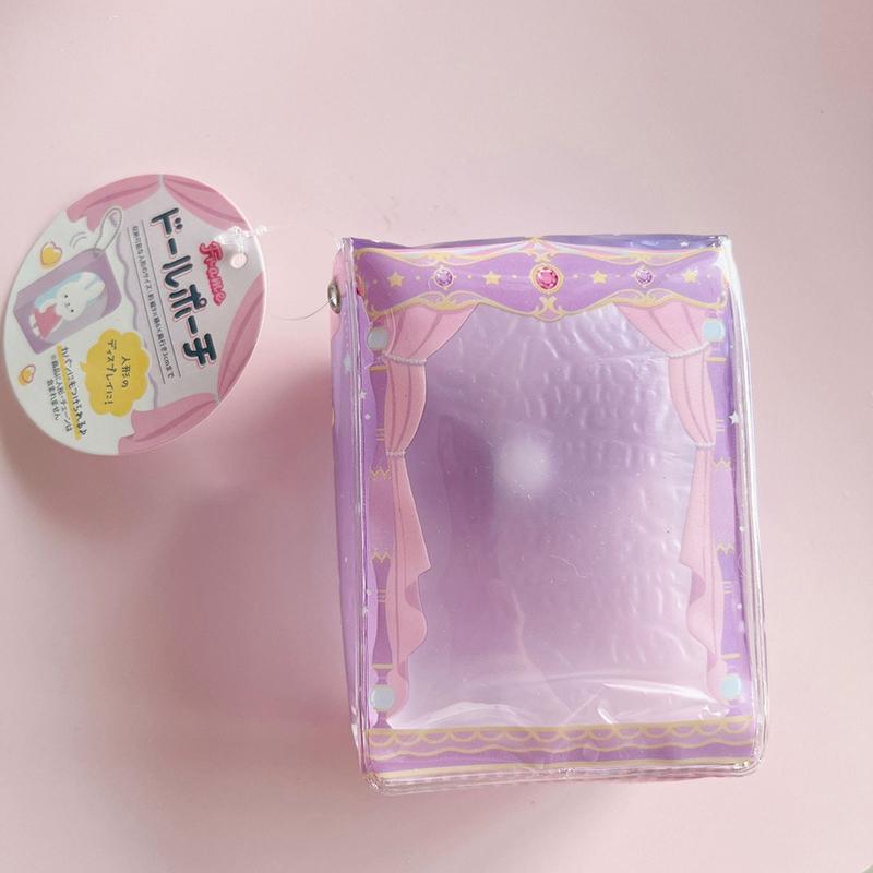 

Милая мини-сумка для хранения плюшевых игрушек, кукла кавайи, прозрачная сумка для демонстрации из ПВХ, цветная сумка для подарков, портативные детские игрушки, подарок для девочек