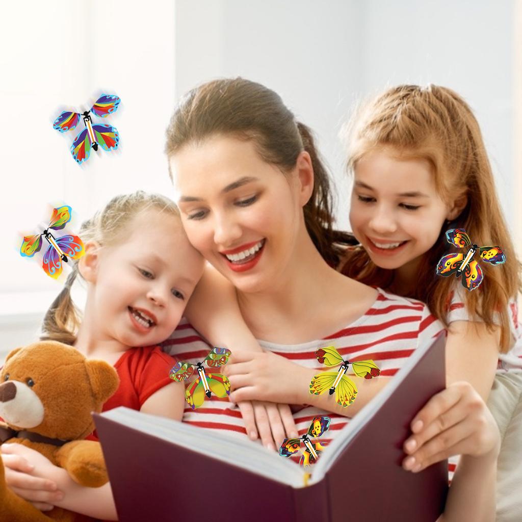 10pcs Magic Butterfly flying Card Toy with Empty Hands Butterfly Wedding Magic Props Magic Tricks Outdoor Toy Fun Prank Toys