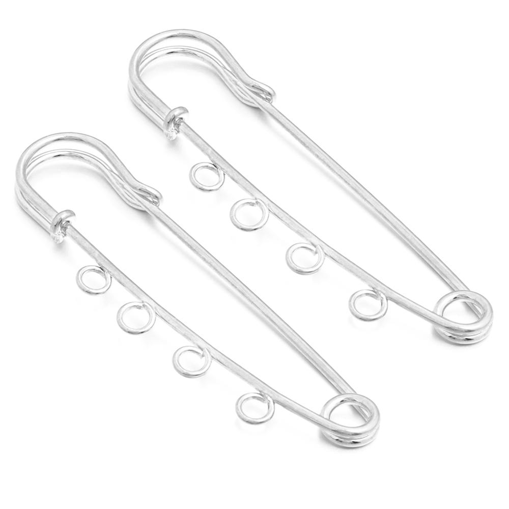 5-10pcs/lot Gold Safety Pins Brooches Blank Base Brooch Pin with Holes Fasteners Pin For DIY Jewelry Making Supplies Accessories