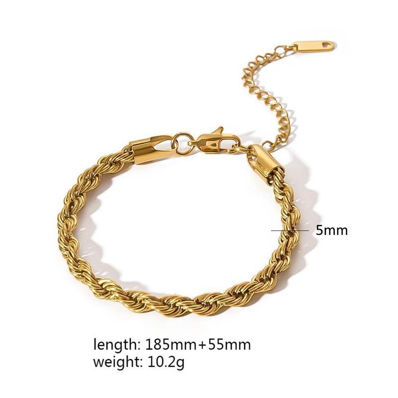 European And American Titanium Steel Bracelet Diy Bracelet 18k Gold Plated Non Fading Stainless Steel Chain Bracelet