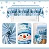 Blue Winter Wonderland Plastic Tablecloth Christmas Decoration For Home  Xmas Table Cover Navidad Noel Decor New Year