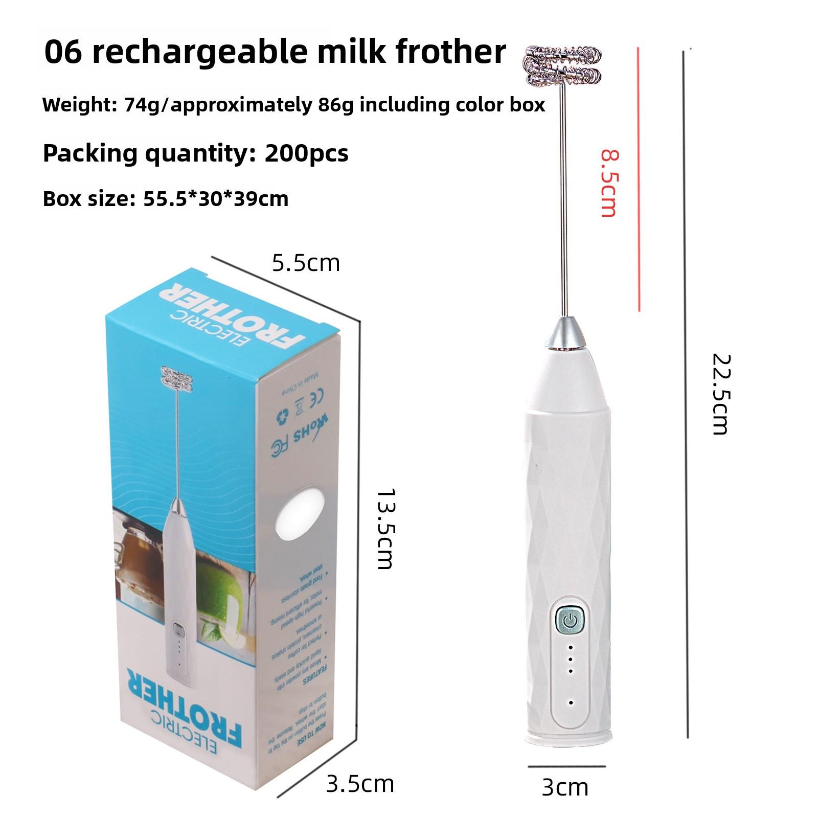 

Kitchen Baking Handheld Home Electric Milk Whisk Rechargeable Egg White Coffee Frother 06 rechargeable слонова кістка