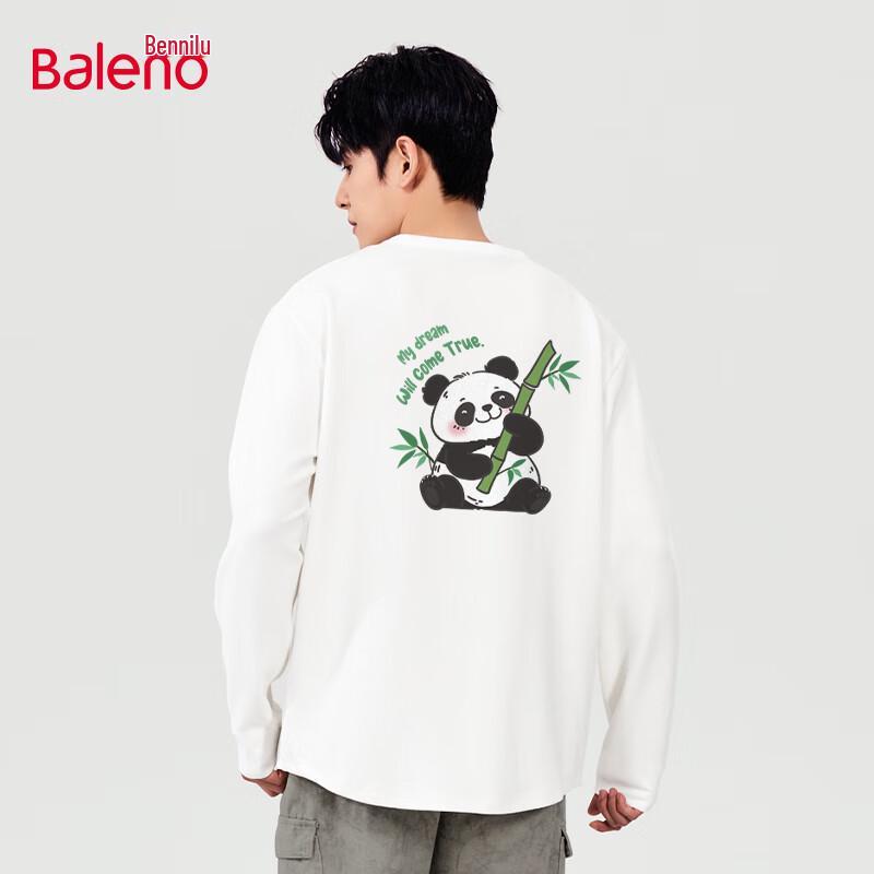 Baleno Men s Chinese Style Panda Print Long Sleeve T-Shirt XL