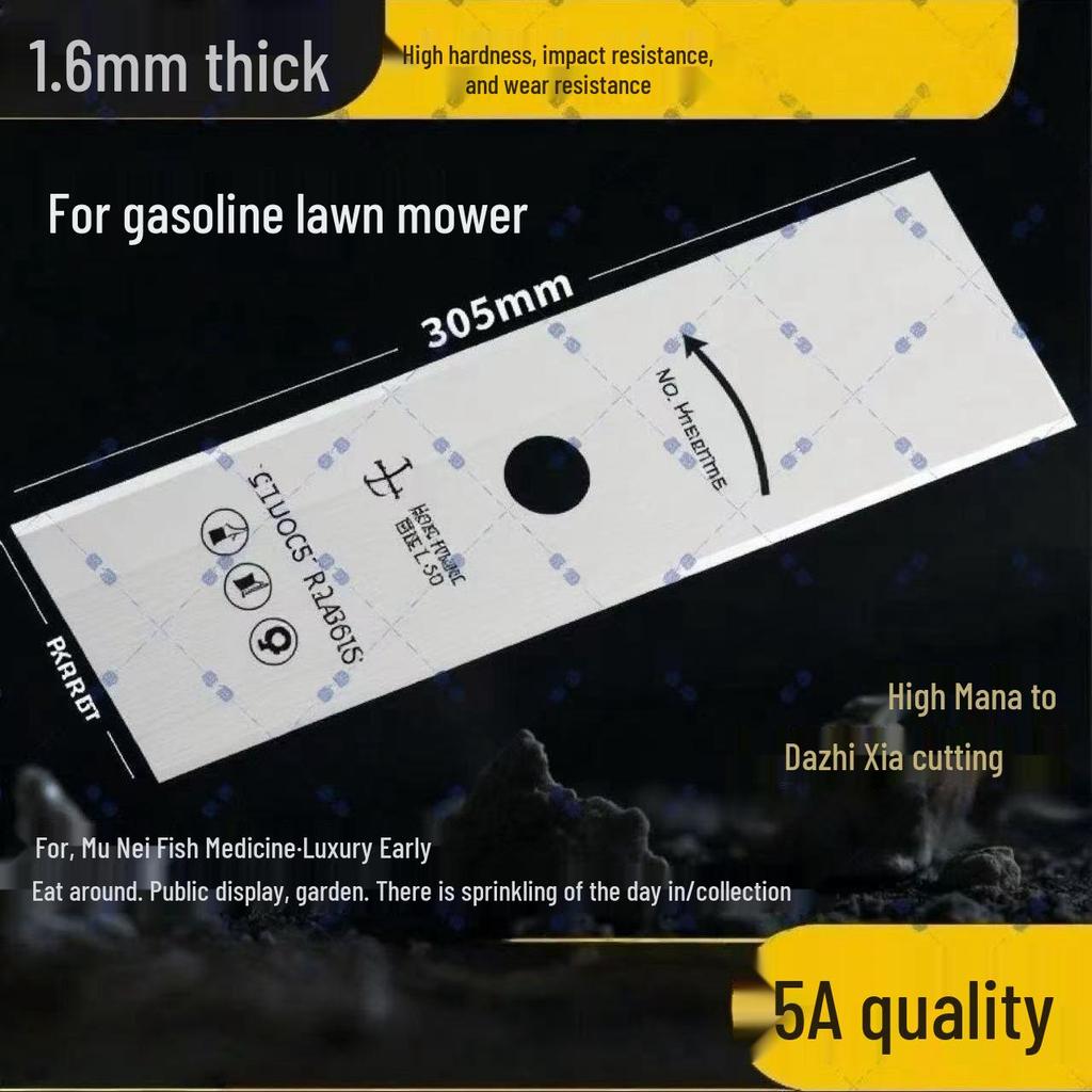 Universal Thickened Manganese Steel Straight Blades for Gasoline Weed Eaters and Lawn Mower Scrapers