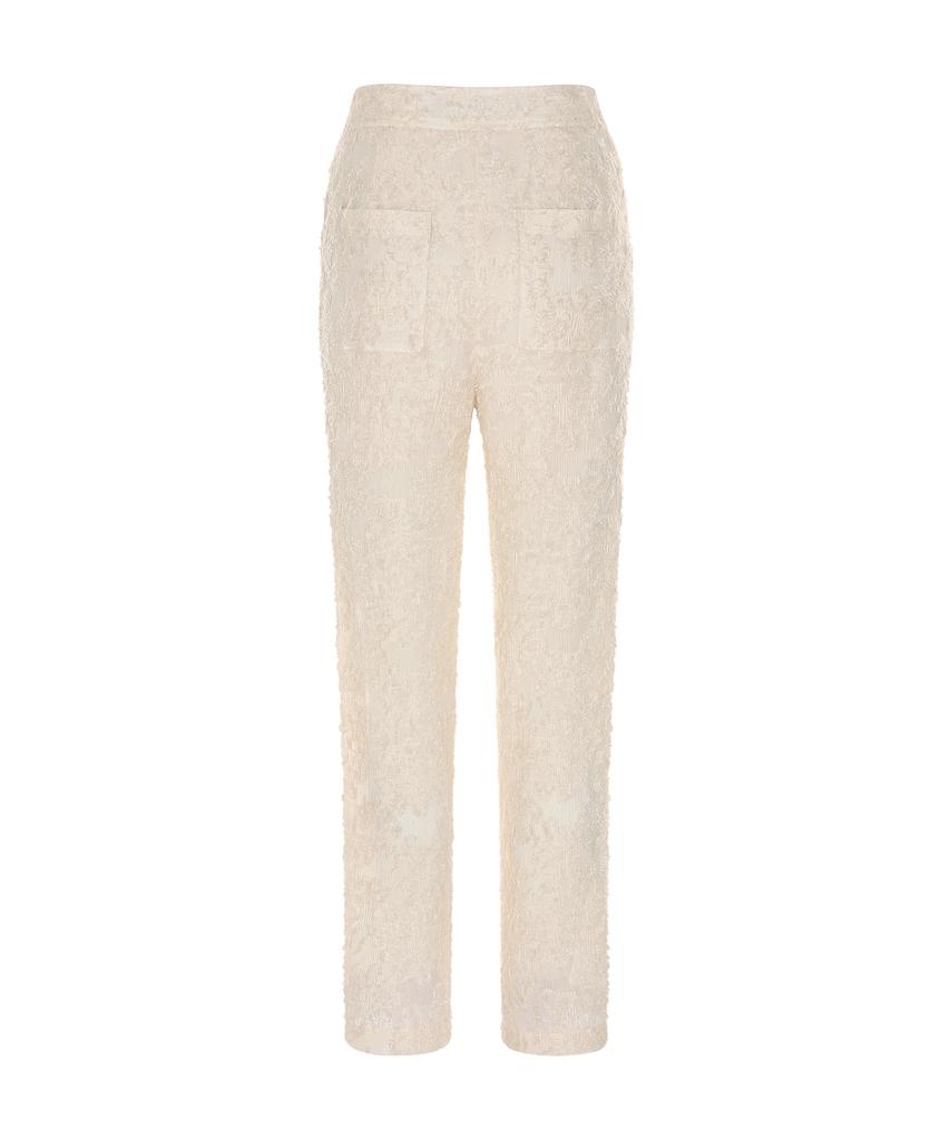 Yusentig Fringe Straight Fit Pants Light Beige Aw4Ml42090