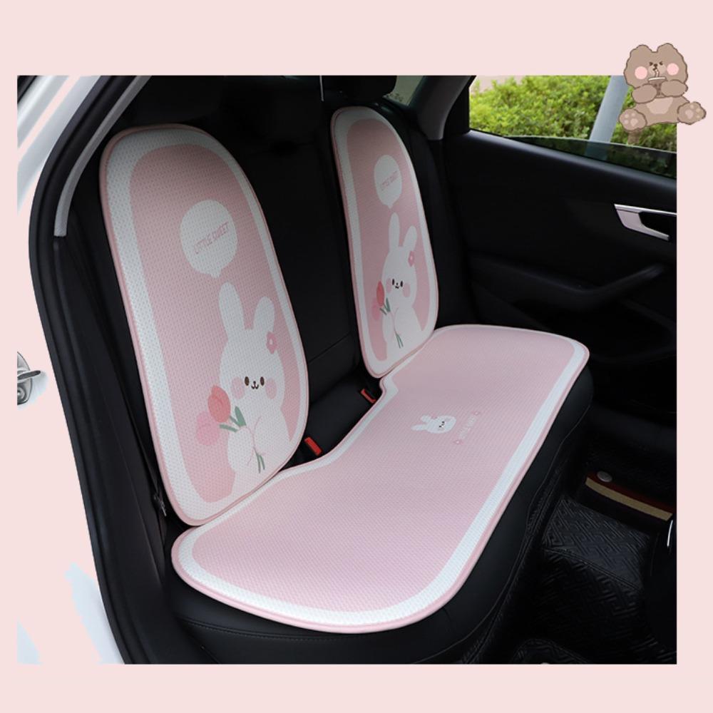 Bear Cartoon Bear Car Seat Cushion Rabbit Pattern Car Ice Silk Cushion  All-Season