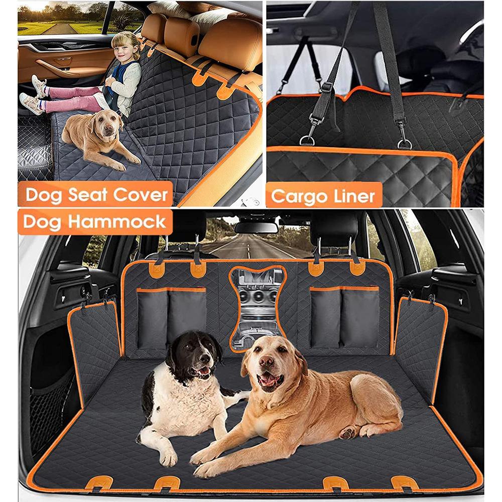 Waterproof Dog Car Seat Cover for Back Seat, Back Seat Extender, Dog Hammock for Cars Trucks & SUVs