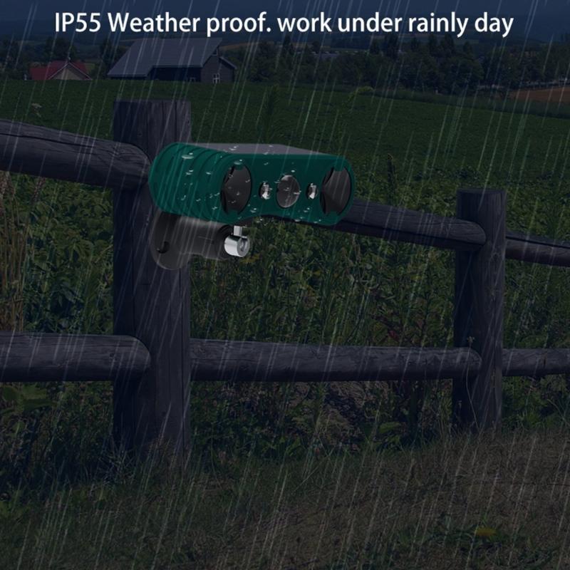 Multifunctional Animal Repeller Plastic Solar Motion Alarm Animal Driver Solar Alarm Solar Animal Repeller ABS Texture