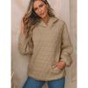 Autumn  Solid Color Women's Hoodie Casual Style Pocket Quilted Long Sleeve Top