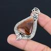 Daughters Day Deal Pear Imperial Jasper Gemstone Flower New Pendant 925 Silver