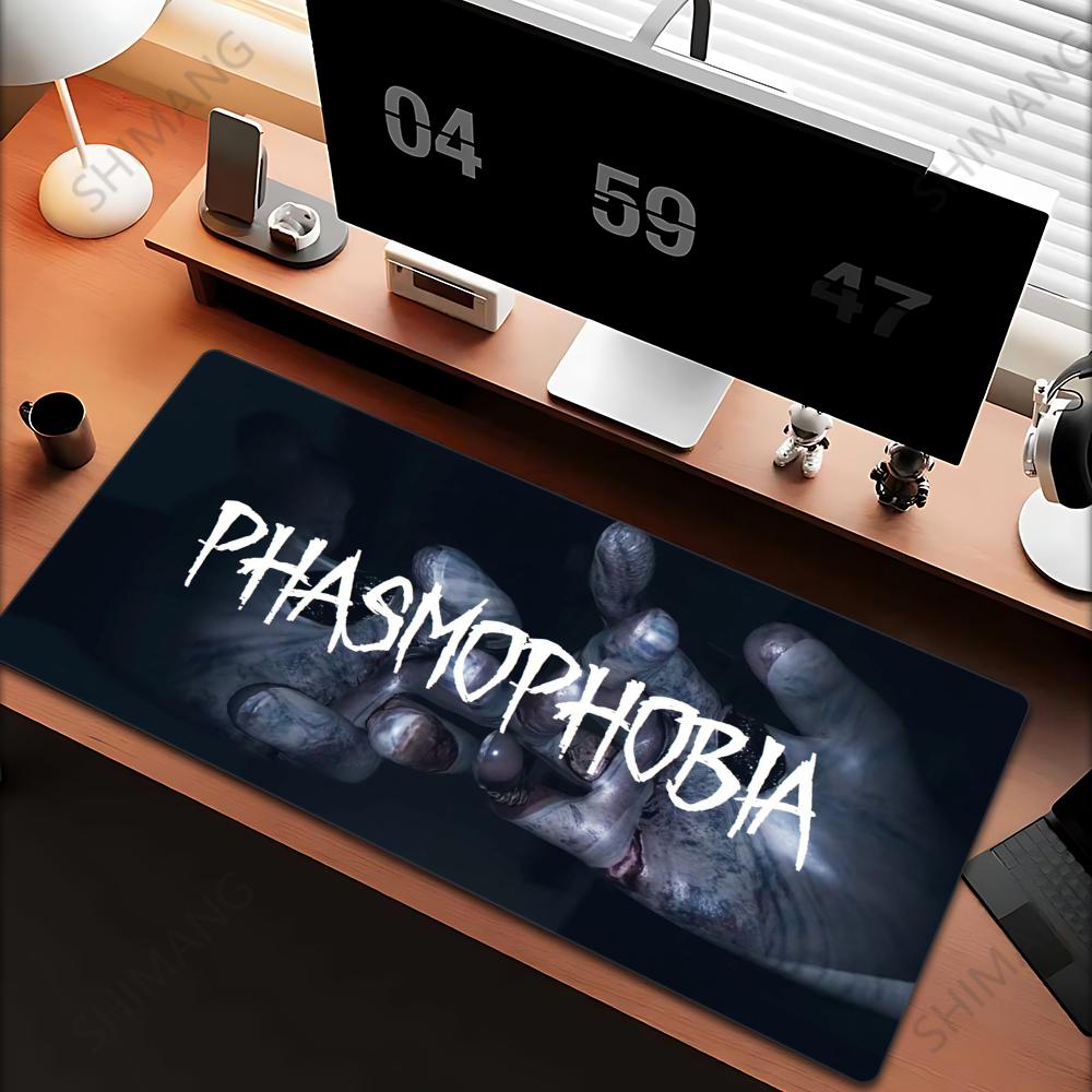 Podkładka pod mysz Antypoślizgowa Gumowa Krawędź blokująca podkładki pod mysz Maty do gry Wielostopniowa gra horrorowa Phasmophobia dla laptopa PC komputera
