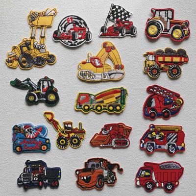 Cartoon Cars Embroidery Patch Iron On Patches For Clothing Vehicle Patches For Clothes DIY Applique Stickers Chidlren Gift