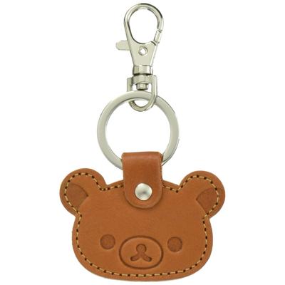 [Ushikubo Ambachten] Rilakkuma Lederen Sleutelhanger Gezicht Ontwerp RK-012 - Schattige Beer Accessoire