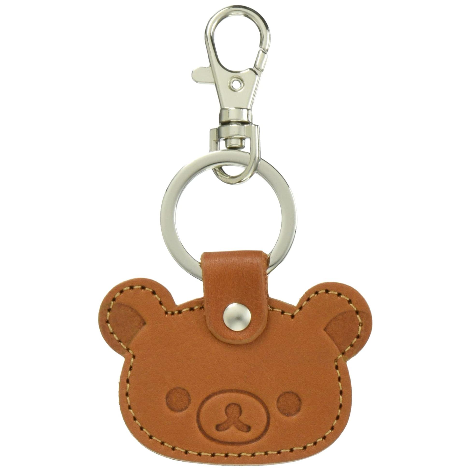 

[Ushikubo Crafts] Rilakkuma Leather Keychain Face Design RK-012 - Cute Bear Accessory