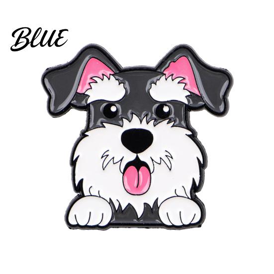 Dog Brooch Unisex Cartoon Pet Design Zinc Alloy Pin Badge