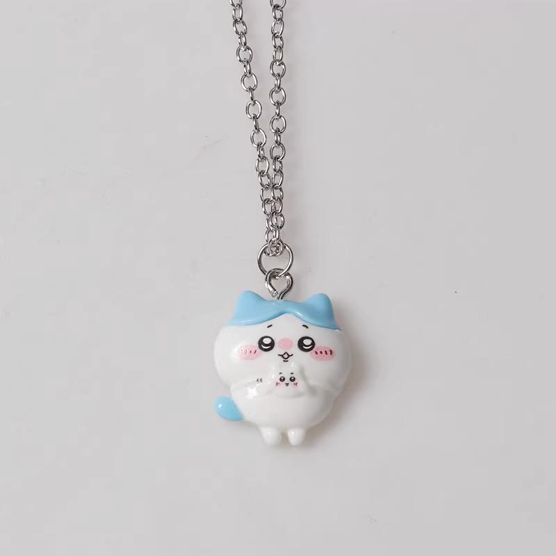 Xiaoba Jiyi Dětský kreslený náhrdelník hadíkový řetízek - Roztomilý korejský styl pro páry a přívěsek pro nejlepší přátele