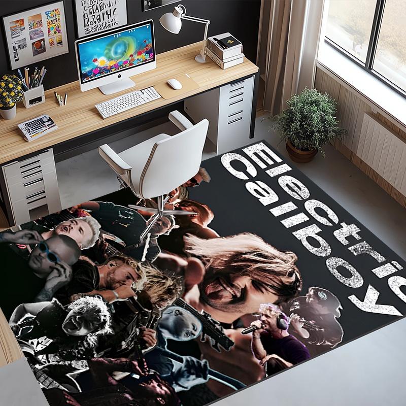 Electric Callboy Pattern Rug, Indoor/Outdoor Mat, for Picnic, Gameroom, Bedroom, Office, Living Room, Home Decor Carpet, Birthday Gift