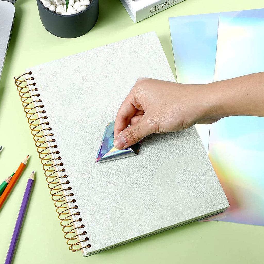20Pcs Printable Holographic Sticker Paper A4 Dries Quickly Waterproof PET Rainbow for Ink Jet Printer