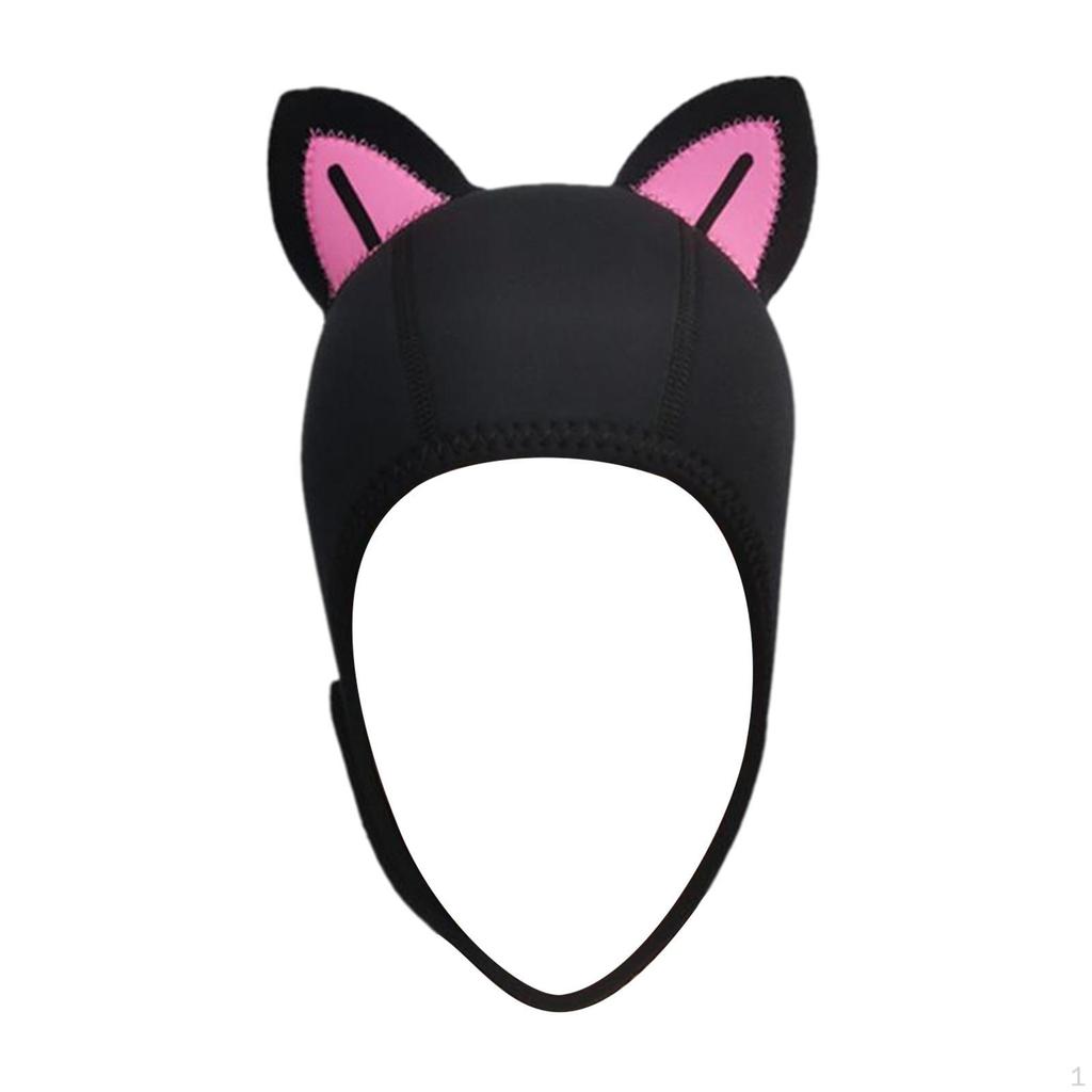 Cat Ears Hood for Women And Kids with Adjustable Chin Strap Water Activities