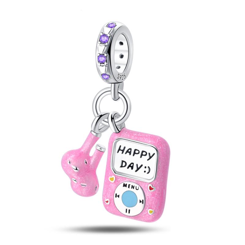 Piano Harp Violin Mike Headset Notescopper Music Series Charms Beads Fit Pan Original Bracelets Diy Fine Jewelry Gifts