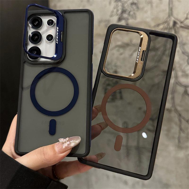 Dual-Tone Lens Bracket for Samsung S25 Ultra Magnetic Case - Compatible with S25/S24+, S24FE, S23U.