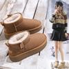 thick-soled snow boots women's thickened medium tube non-slip waterproof cotton shoes bread winter velvet high tube new fashion