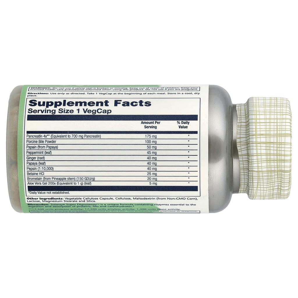 Super Digestaway, Digestive Enzyme Blend, 90 Capsules (Vegetable)