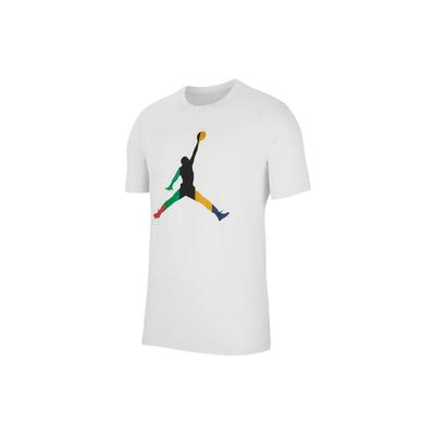 Jordan T-shirt da Uomo a Maniche Corte con Girocollo e Stampa a Colore Solido Top Bianchi DN1469-100