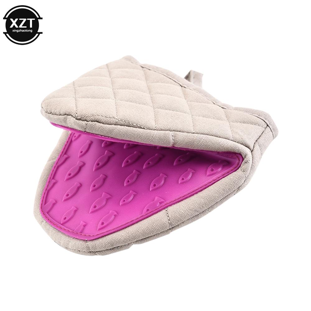 New Silicone Anti-scalding Oven Gloves Mitts Potholder Kitchen Silicone Gloves Tray Dish Bowl Holder Oven Handschoen Hand Clip